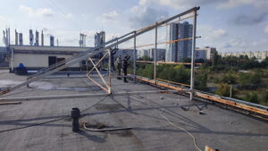 Монтаж металлоконструкций для крышной установки