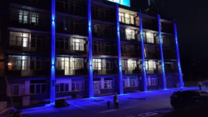 Подсветка фасада здания в Волгограде